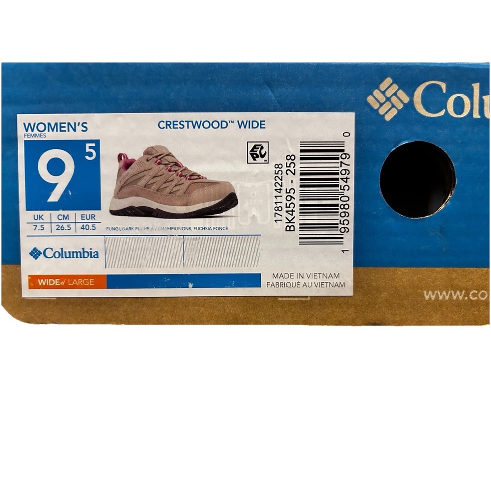 Columbia Crestwood Fungi/Dark Fuchsia Women's 9.5 Wide BK4595-258 - Picture 9 of 10